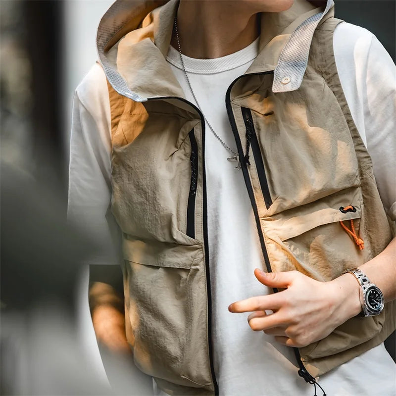 Outdoor Nylon Gilet Vest-streetwear-techwear