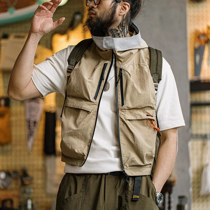 Outdoor Nylon Gilet Vest-streetwear-techwear