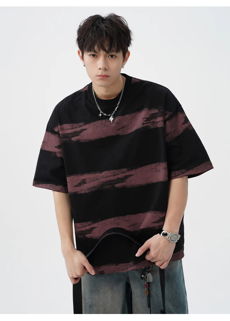 Painted Stripe T-Shirt-streetwear-techwear