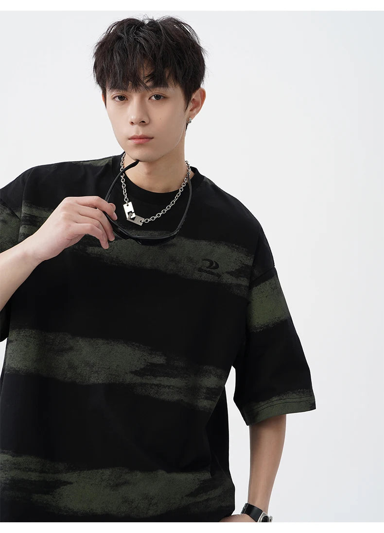 Painted Stripe T-Shirt-streetwear-techwear