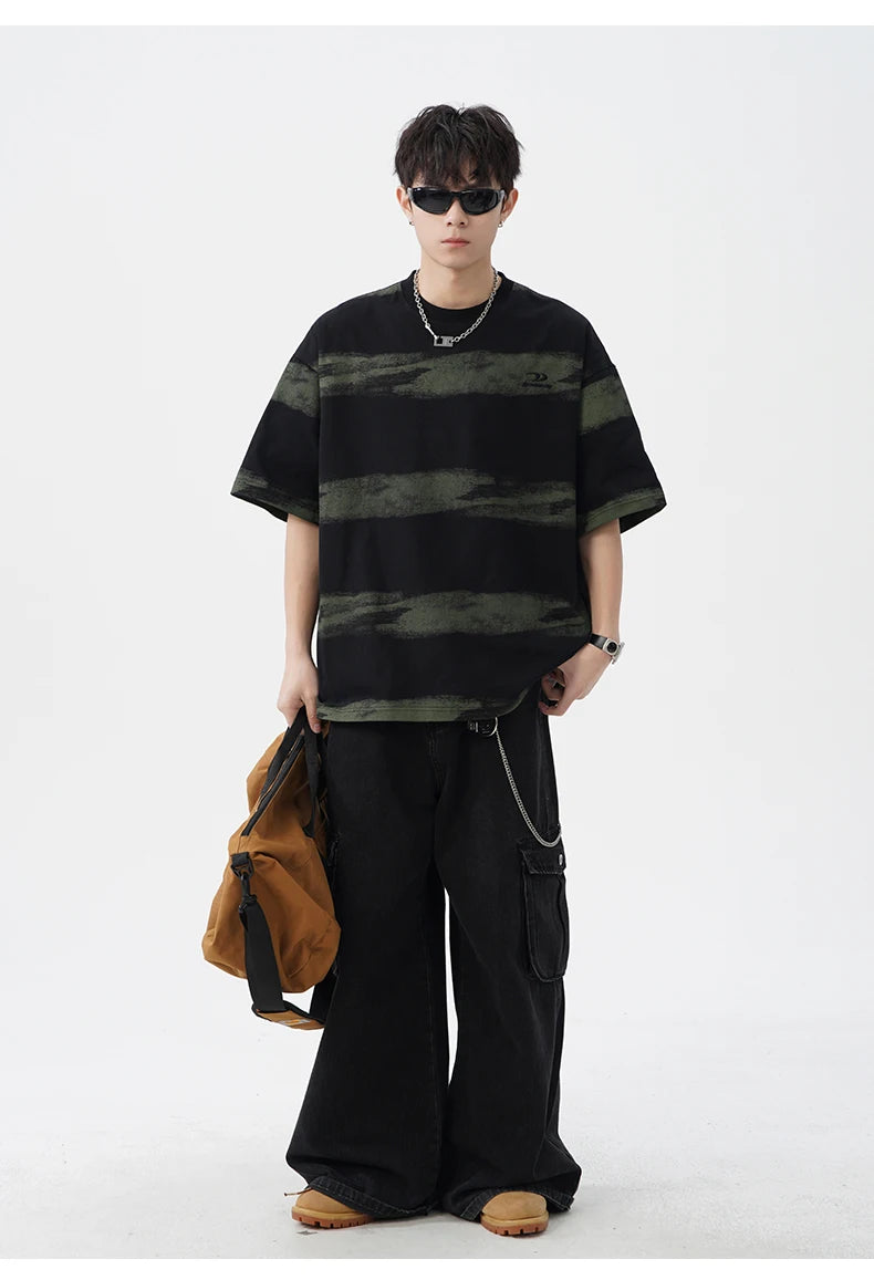 Painted Stripe T-Shirt-streetwear-techwear