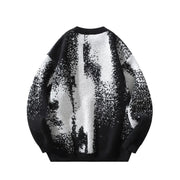 Pixelated Knitted Sweater-streetwear-techwear