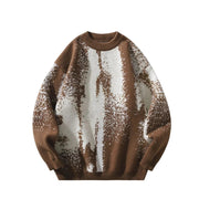 Pixelated Knitted Sweater-streetwear-techwear