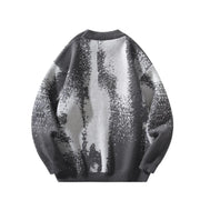 Pixelated Knitted Sweater-streetwear-techwear