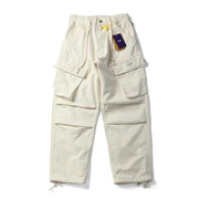 Pleated Knee Workwear Cargo Pants-streetwear-techwear