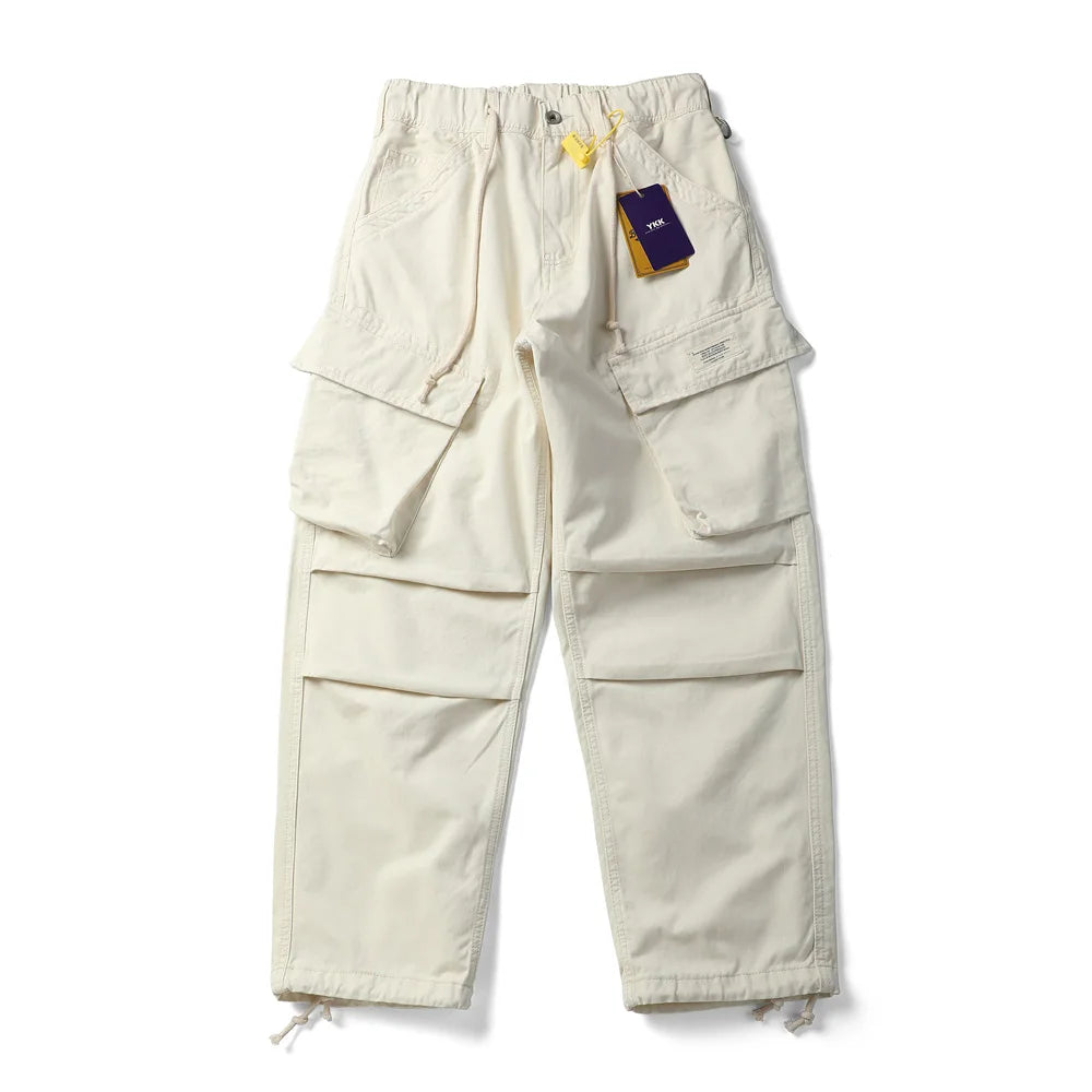 Pleated Knee Workwear Cargo Pants-streetwear-techwear