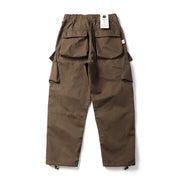 Pleated Knee Workwear Cargo Pants-streetwear-techwear