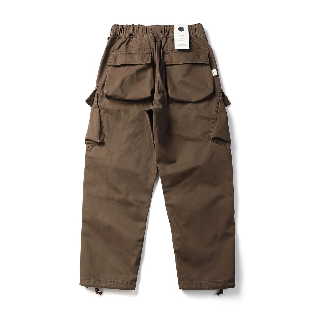Pleated Knee Workwear Cargo Pants-streetwear-techwear