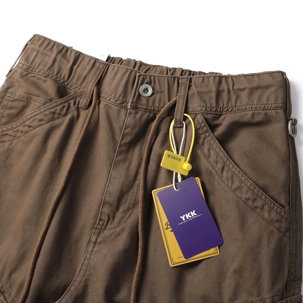 Pleated Knee Workwear Cargo Pants-streetwear-techwear