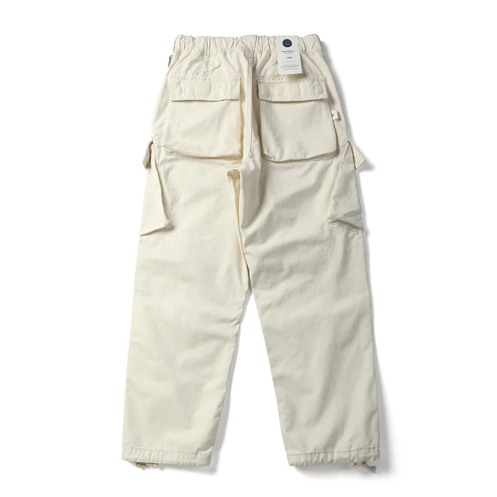 Pleated Knee Workwear Cargo Pants-streetwear-techwear