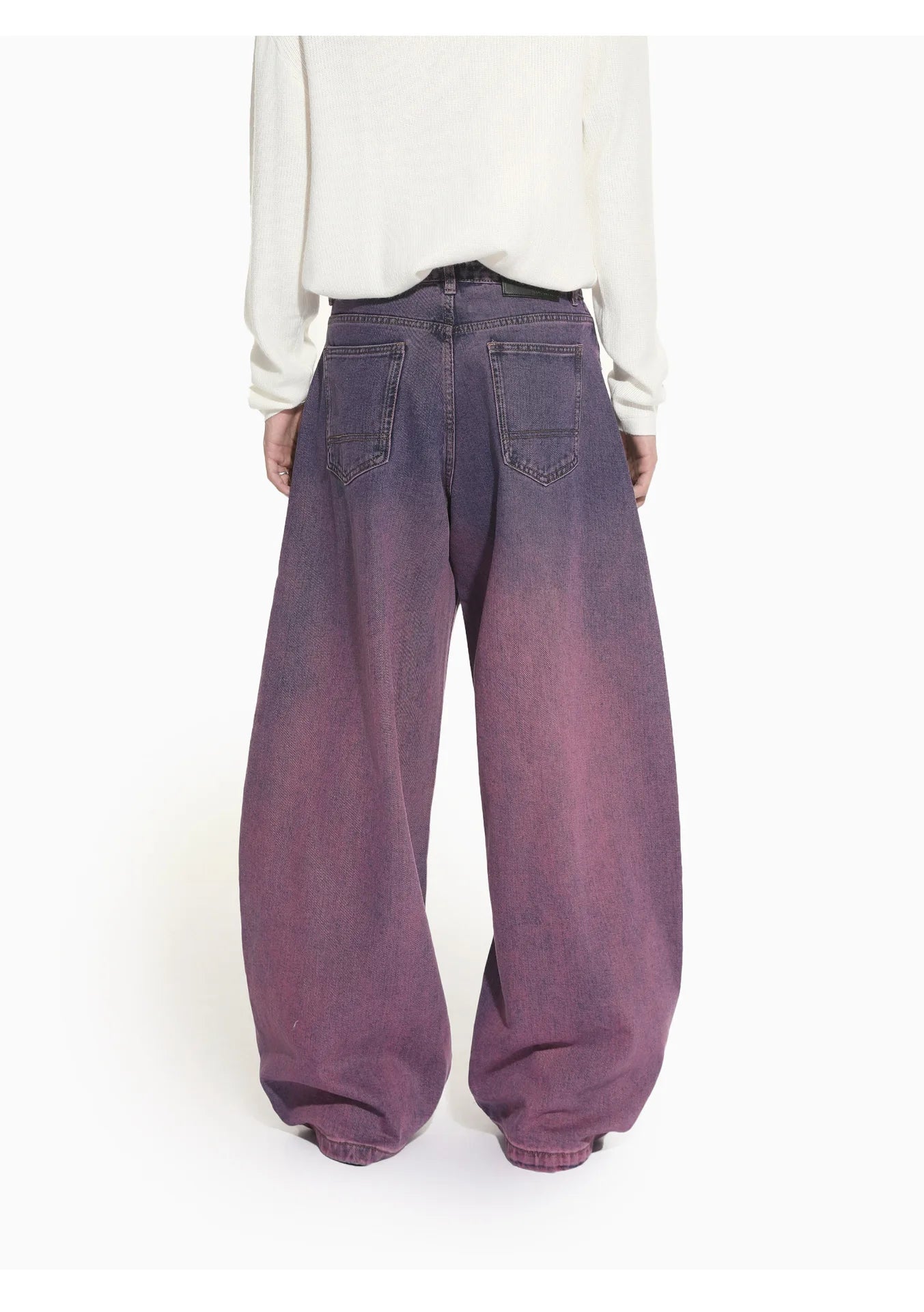 Purple Aura Arc-Leg Jeans-streetwear-techwear