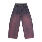 Purple Aura Arc-Leg Jeans-streetwear-techwear