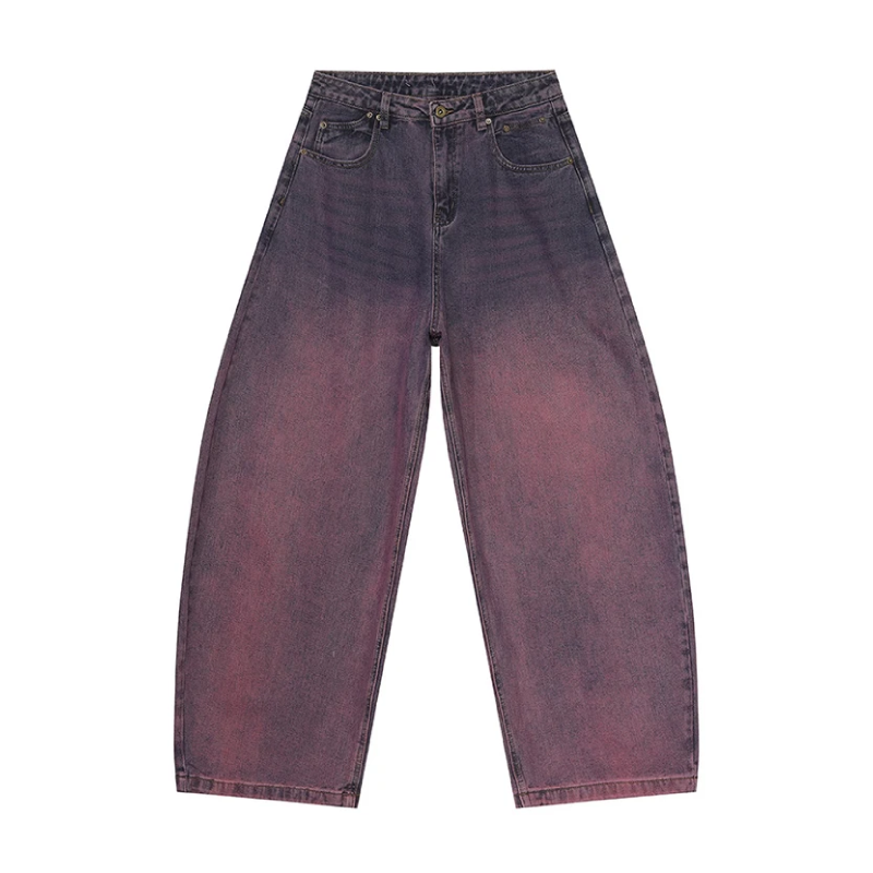 Purple Aura Arc-Leg Jeans-streetwear-techwear