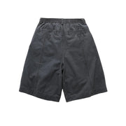 Relaxed Fit Pleated Knee Drawstring Shorts-streetwear-techwear