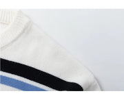Retro 90's Stripe Sweater-streetwear-techwear