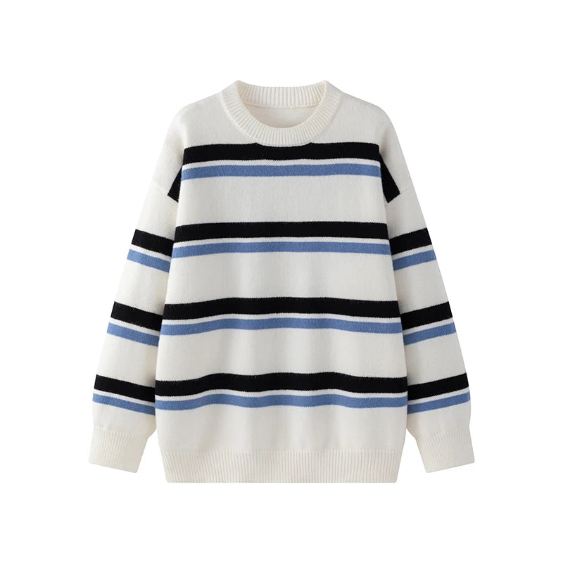 Retro 90's Stripe Sweater-streetwear-techwear