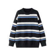 Retro 90's Stripe Sweater-streetwear-techwear