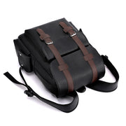 Retro Classic Faux Leather Backpack-streetwear-techwear