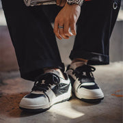 Retro Skate Sneakers - Black/White-streetwear-techwear