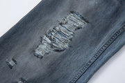 Ripped Fade Denim Jeans-streetwear-techwear