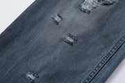 Ripped Fade Denim Jeans-streetwear-techwear