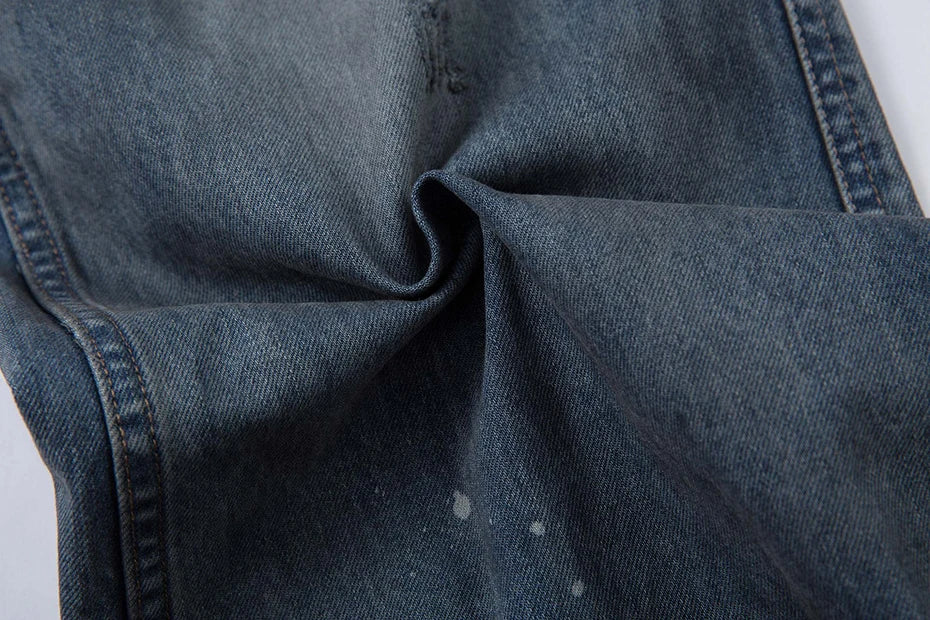 Ripped Fade Denim Jeans-streetwear-techwear