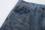 Ripped Fade Denim Jeans-streetwear-techwear