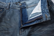 Ripped Fade Denim Jeans-streetwear-techwear