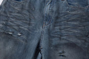 Ripped Fade Denim Jeans-streetwear-techwear