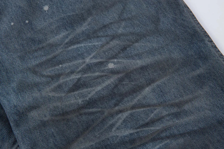 Ripped Fade Denim Jeans-streetwear-techwear