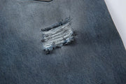 Ripped Fade Denim Jeans-streetwear-techwear