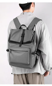 Rubberised Roll Top Backpack-streetwear-techwear