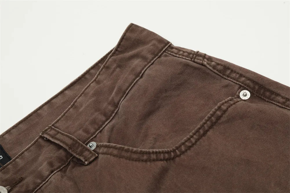 Rust Wash Loose Fit Carpenter Jeans-streetwear-techwear