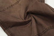 Rust Wash Loose Fit Carpenter Jeans-streetwear-techwear