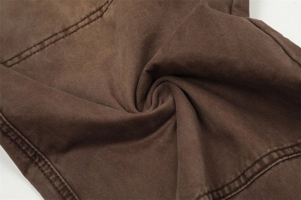 Rust Wash Loose Fit Carpenter Jeans-streetwear-techwear