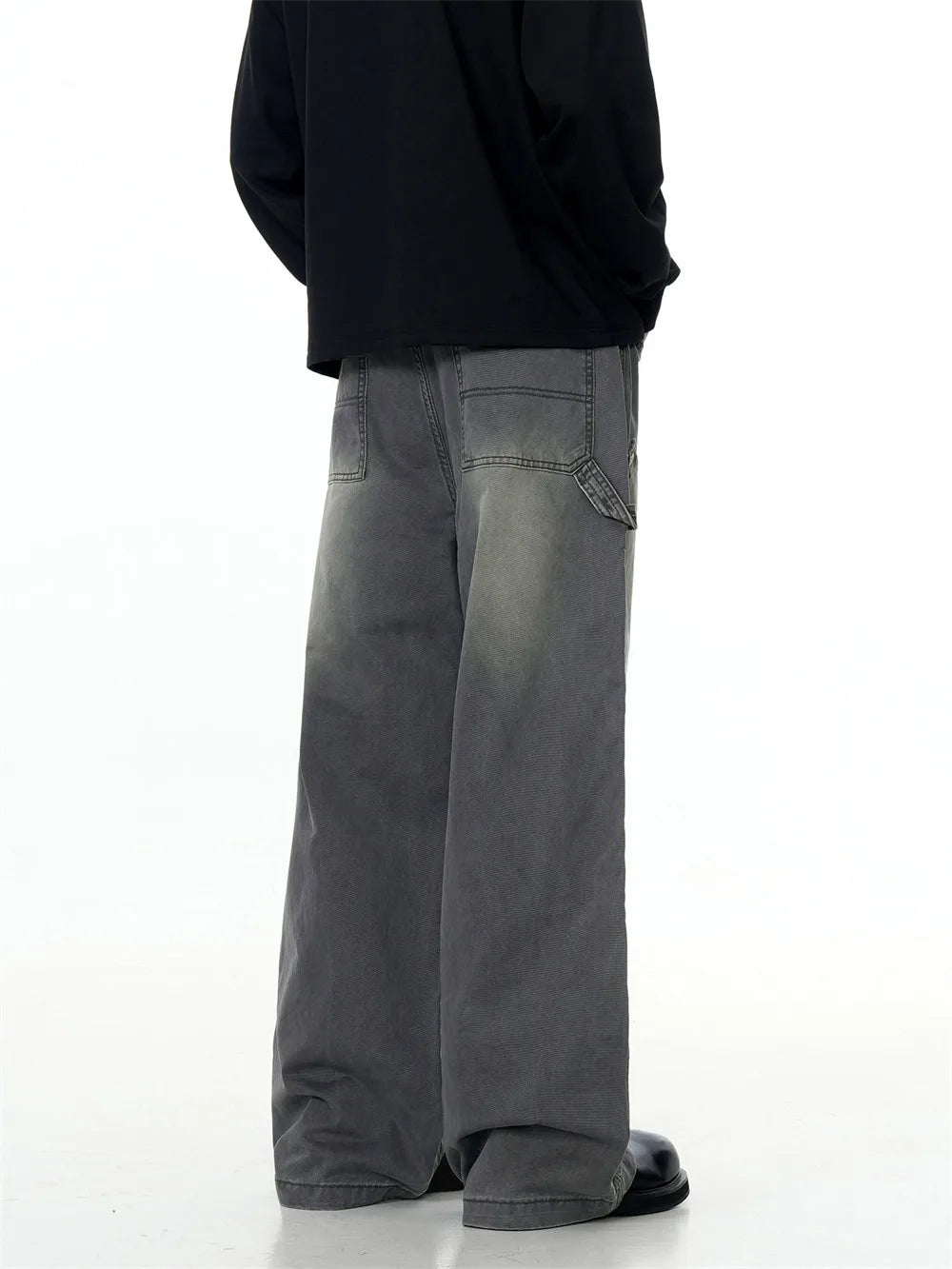 Rust Wash Loose Fit Carpenter Jeans-streetwear-techwear