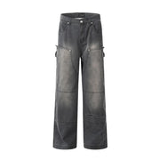 Rust Wash Loose Fit Carpenter Jeans-streetwear-techwear