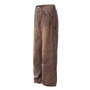 Rust Wash Loose Fit Carpenter Jeans-streetwear-techwear