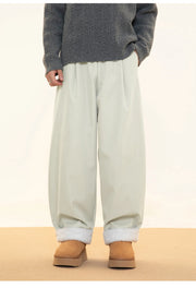 Fleece Lined Wide Leg Pants-streetwear-techwear