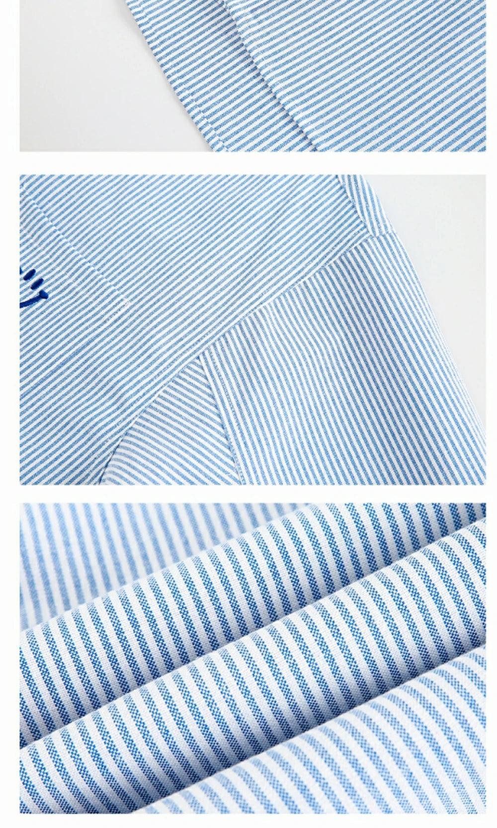 Smiley Face Embroidered Stripe Shirt-streetwear-techwear