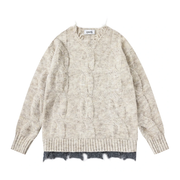 Static Edge Fray Knit Sweater-streetwear-techwear