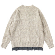 Static Edge Fray Knit Sweater-streetwear-techwear