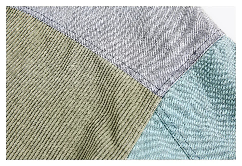 Vintage Style Patchwork Jacket-streetwear-techwear