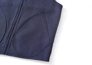 Vintage Style Wool Lined Workwear Vest-streetwear-techwear