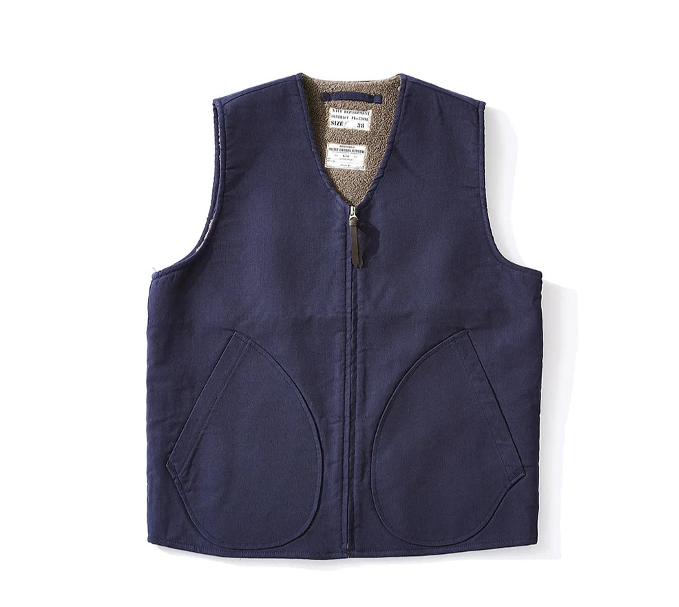 Vintage Style Wool Lined Workwear Vest-streetwear-techwear