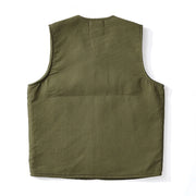 Vintage Style Wool Lined Workwear Vest-streetwear-techwear