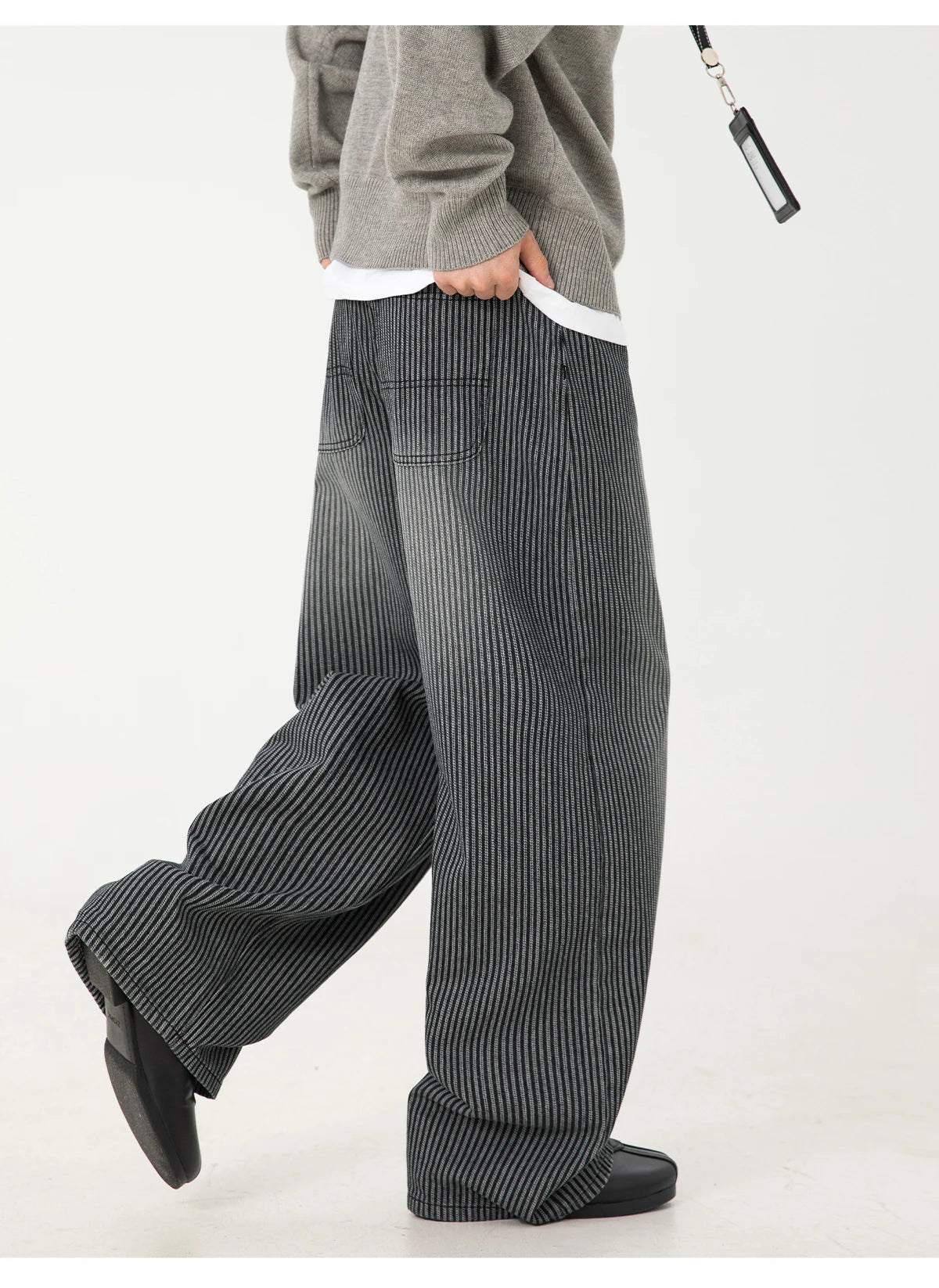 Vintage Work Stripe Jeans-streetwear-techwear