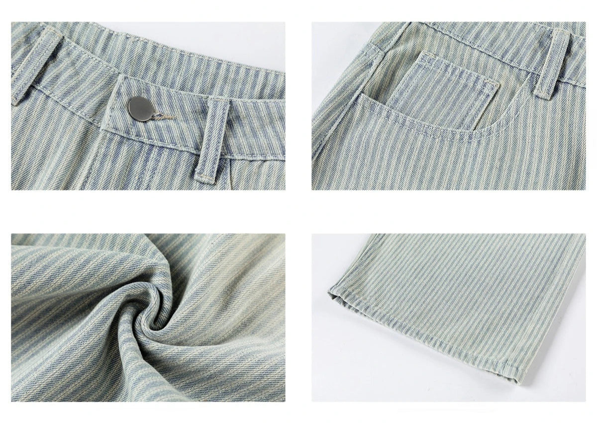 Vintage Work Stripe Jeans-streetwear-techwear
