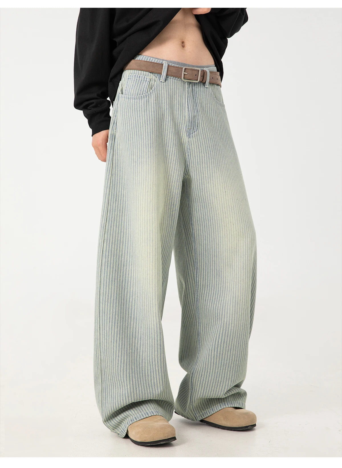Vintage Work Stripe Jeans-streetwear-techwear