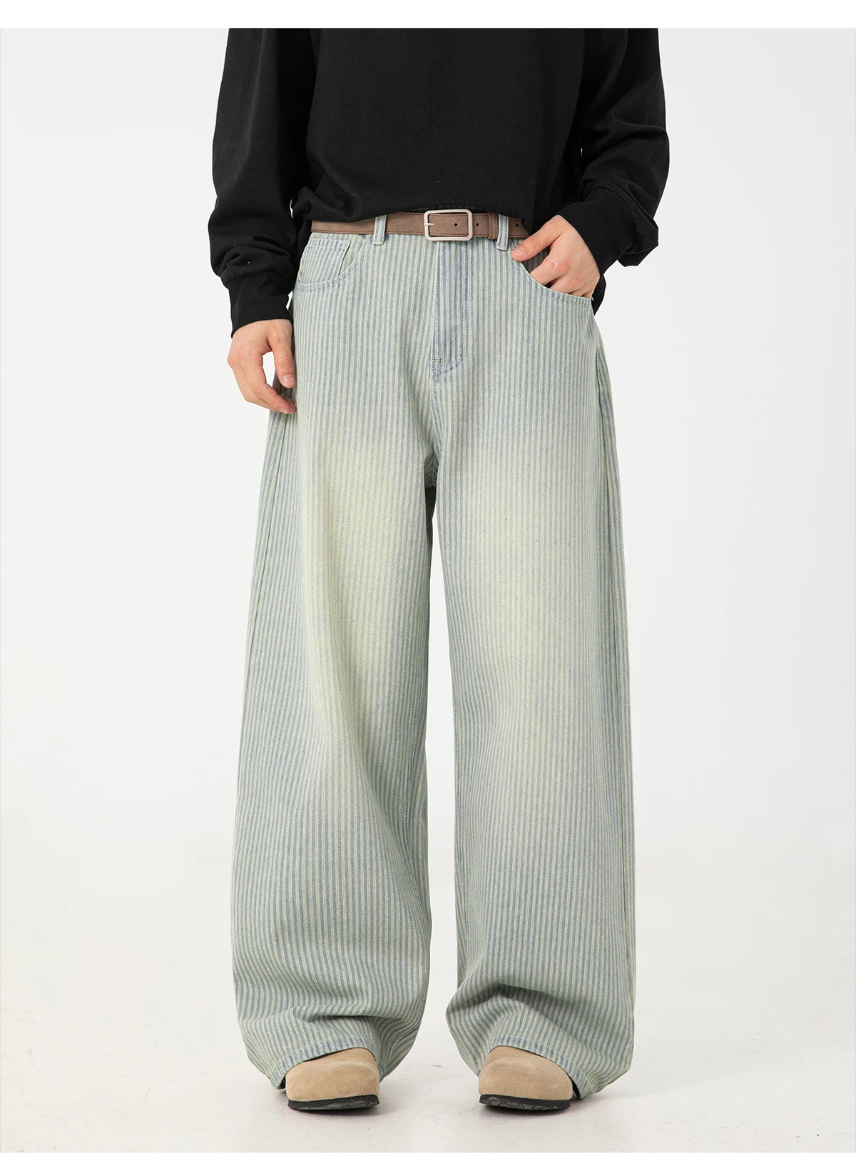 Vintage Work Stripe Jeans-streetwear-techwear